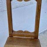 Set of 4 19th century Lorraine chairs in rustic wood