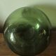 Dame jeanne bonbonne green glass round bubbles