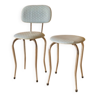 Children's chair and stool set