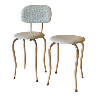 Ensemble chaise et tabouret enfant