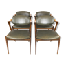 4 chaises à manger, modèle 42, conçu par Kai Kristiansen et fabriqué par Schou Andersen