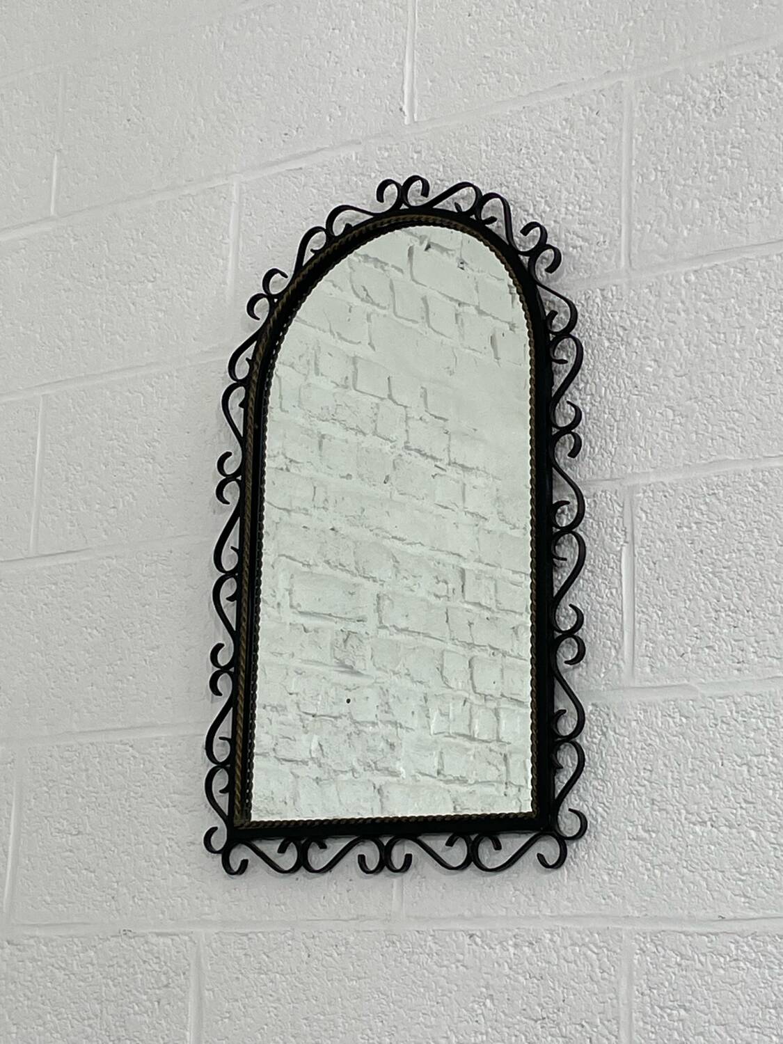 Vintage wrought iron mirror