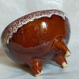 Ceramic tripod cup from accolay signed vintage