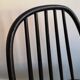 Scandinavian chair in dark and black wood