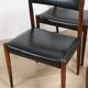 Set of 4 Scandinavian Danish chairs in rosewood and skai, 1960