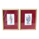 Pair of gouaches on rice paper, Chinese school of the 19th century.