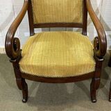 Pair of 19th century mahogany armchairs with crossbars