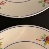 6 Gien dessert plates, Nice model, 1950