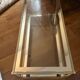 Vintage coffee table in glass and gilded brass