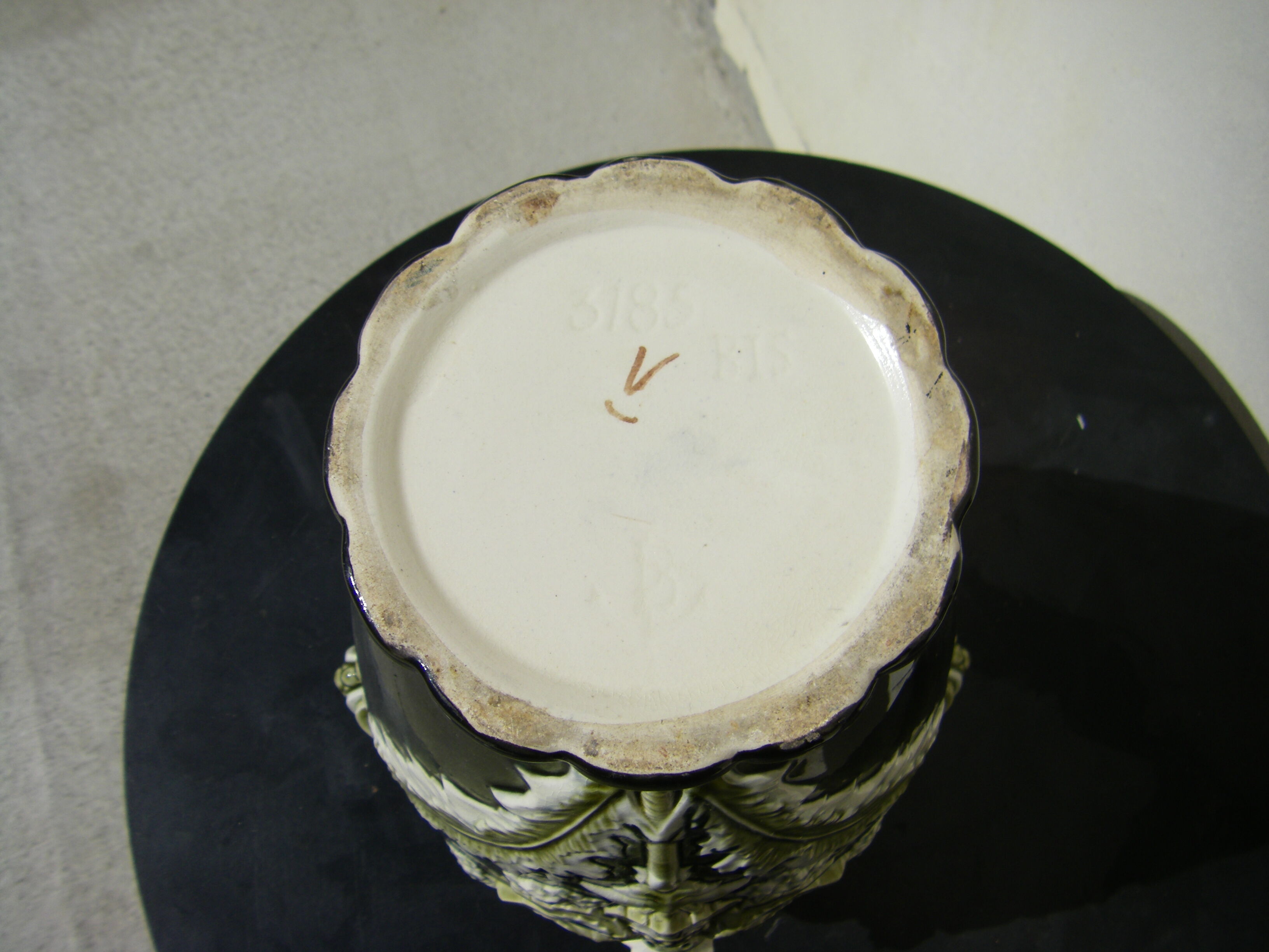 Old slip vase by A.G. de Bruyn for Fives (Lille)