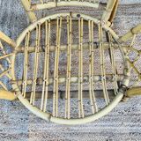 Pair of adult rattan armchairs