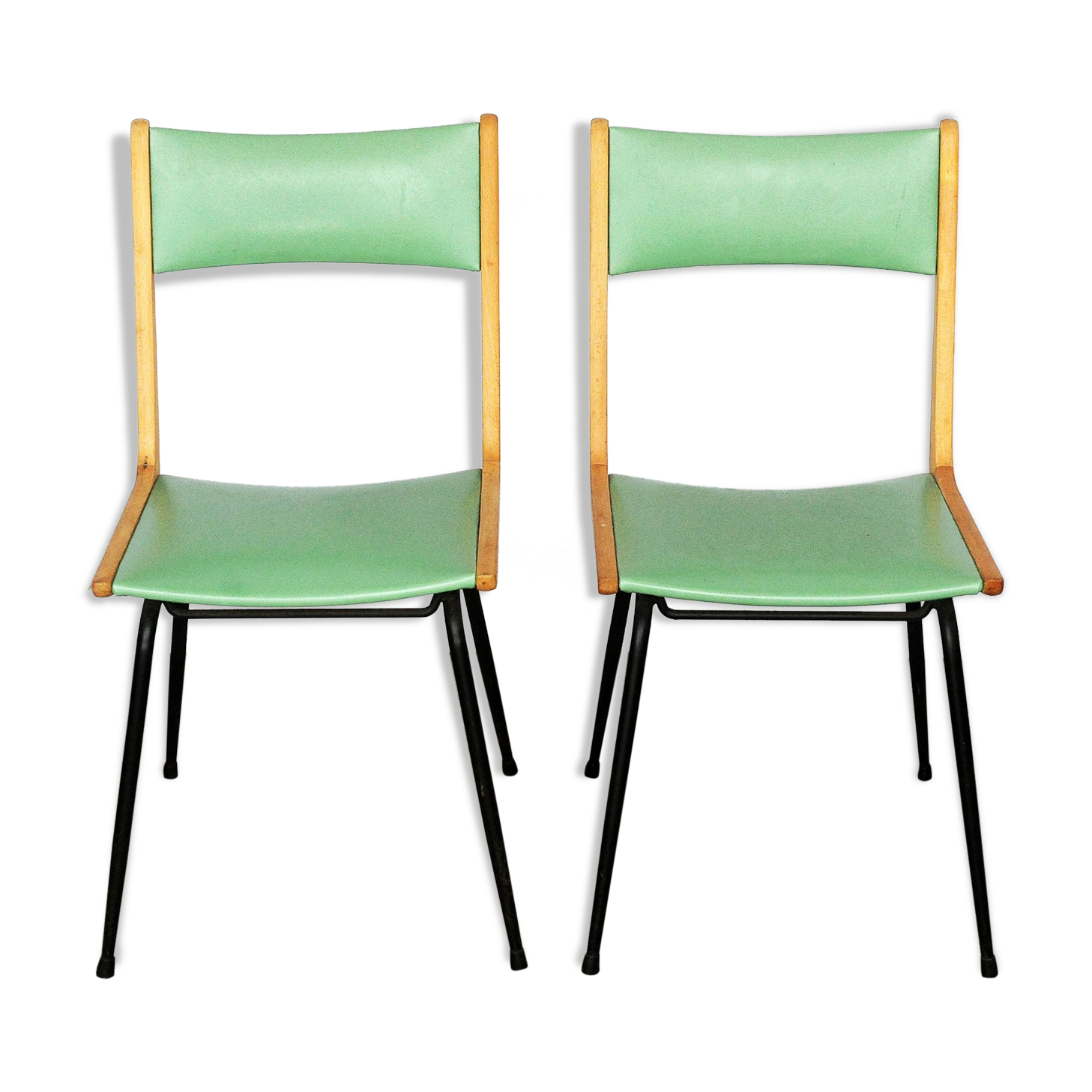 Pair of Italian Chairs, 50's