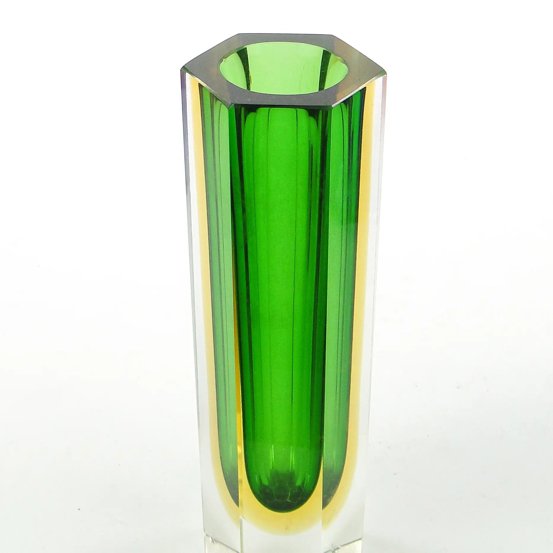 Murano Sommerso vase, mid-century modern, glass, designed by F. Poli, Italy, 1950s
