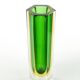 Murano Sommerso vase, mid-century modern, glass, designed by F. Poli, Italy, 1950s