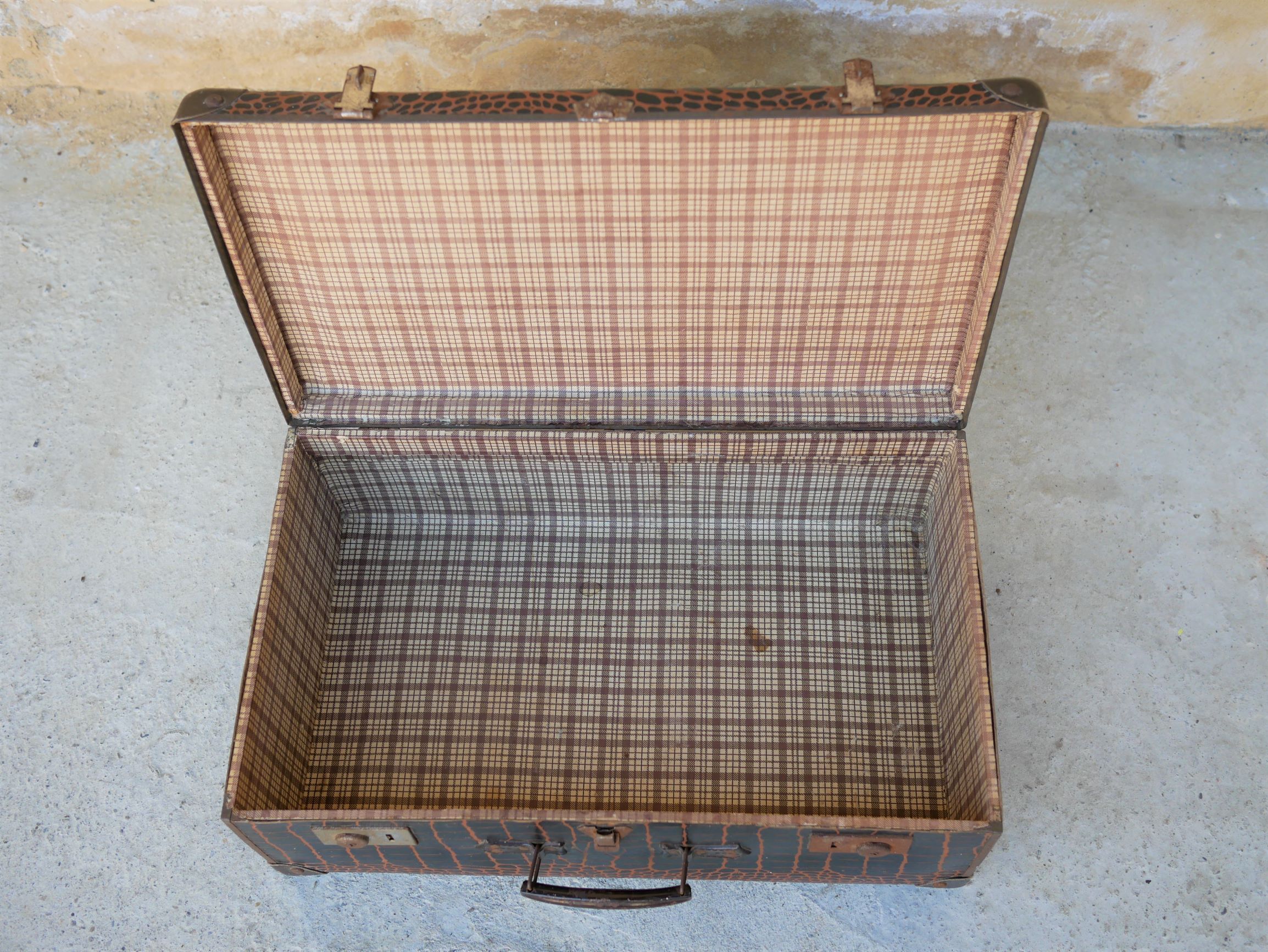 Vintage imitation crocodile case