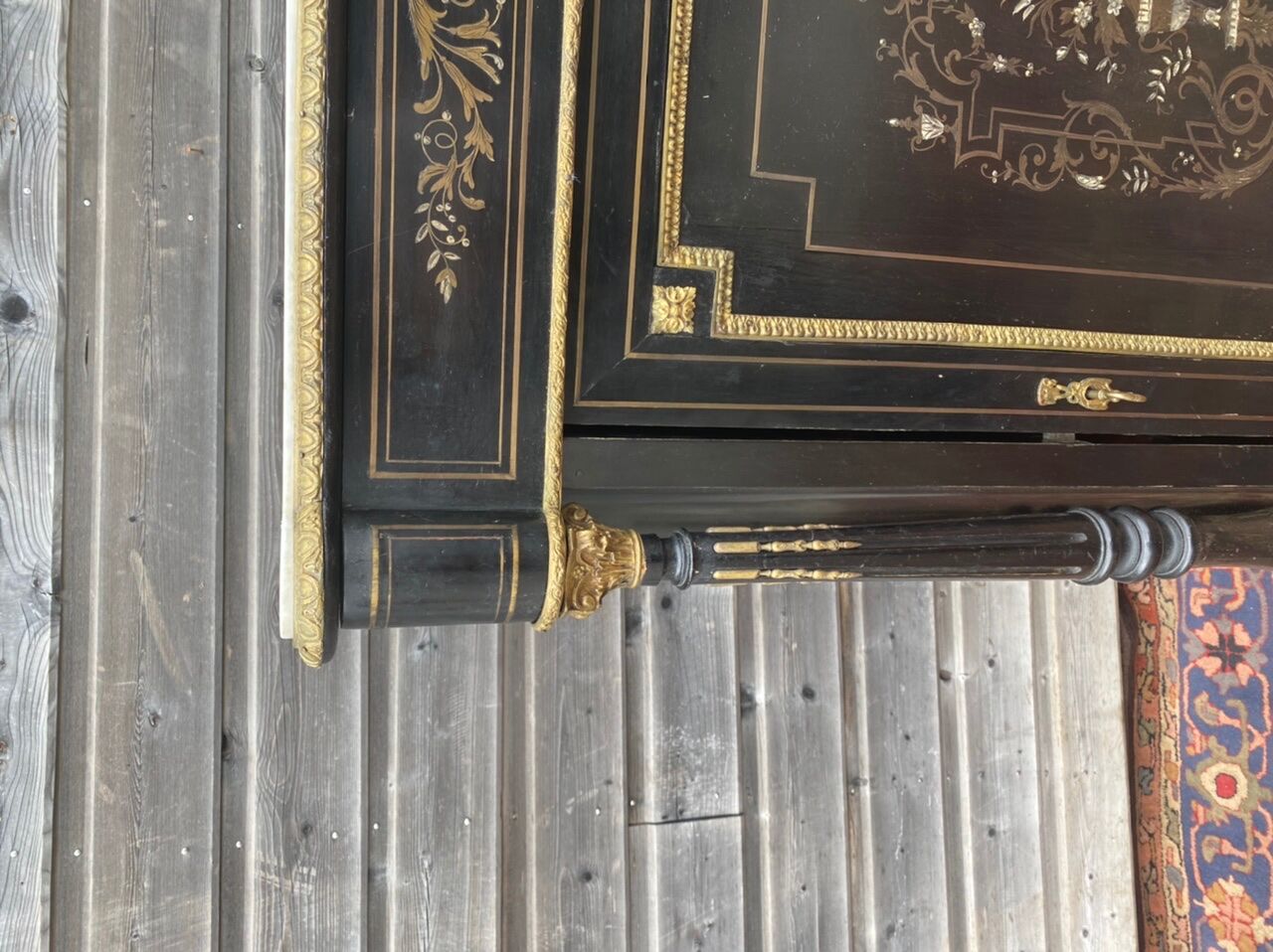 Support furniture In Blackened Wood of Napoleon III period
