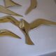 Wall Decoration Set 6 X Seagull / Swallow / Bird. Brass 70 / 80s
