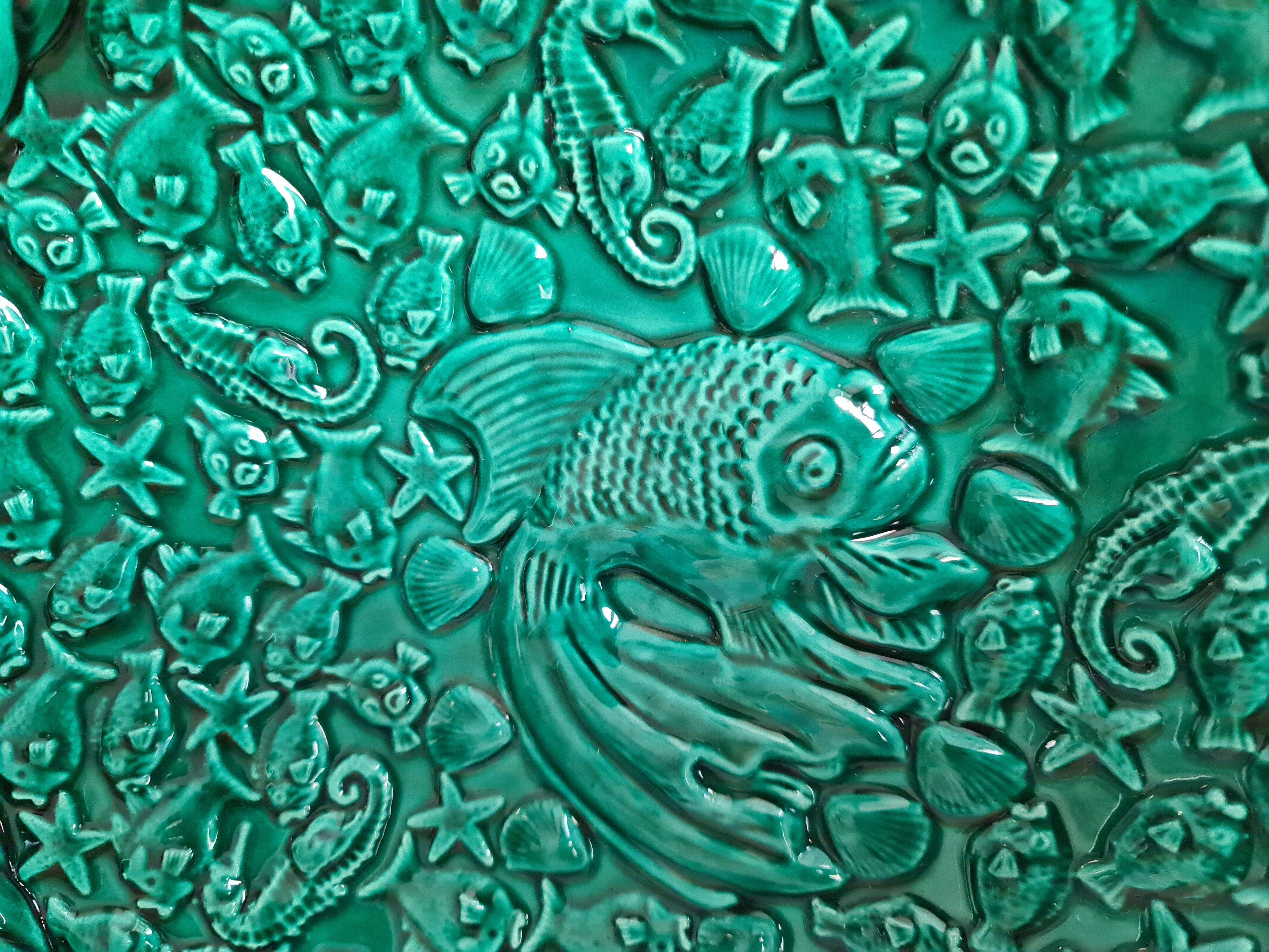 Fruit cup or Vallauris dish in Massier green 50