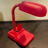 Vintage red articulated desk lamp