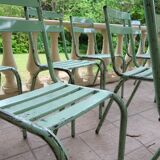 Set of 8 Art Prog metal garden chairs