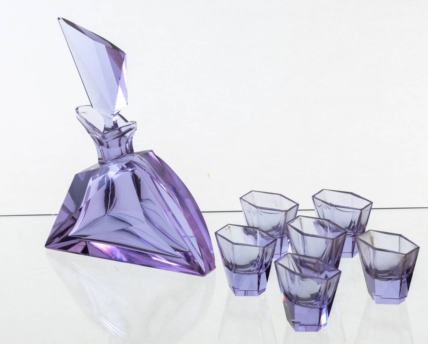 Moser Liqueur Set, 1920s, Bohemia