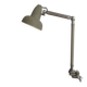 Superchrome workshop lamp with clamp, industrial lamp with 2 arms.