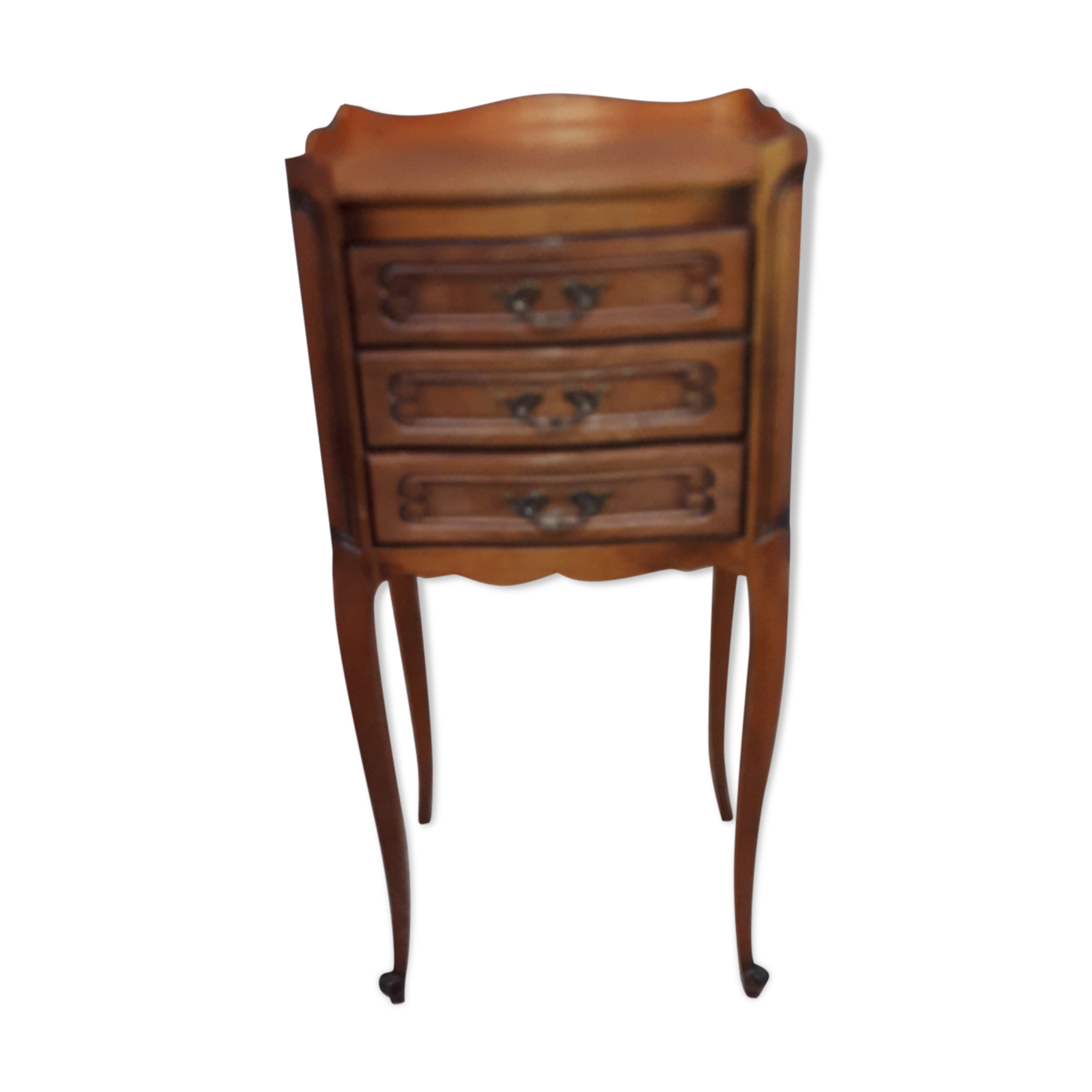 Louis XV-style bedside e n merisier