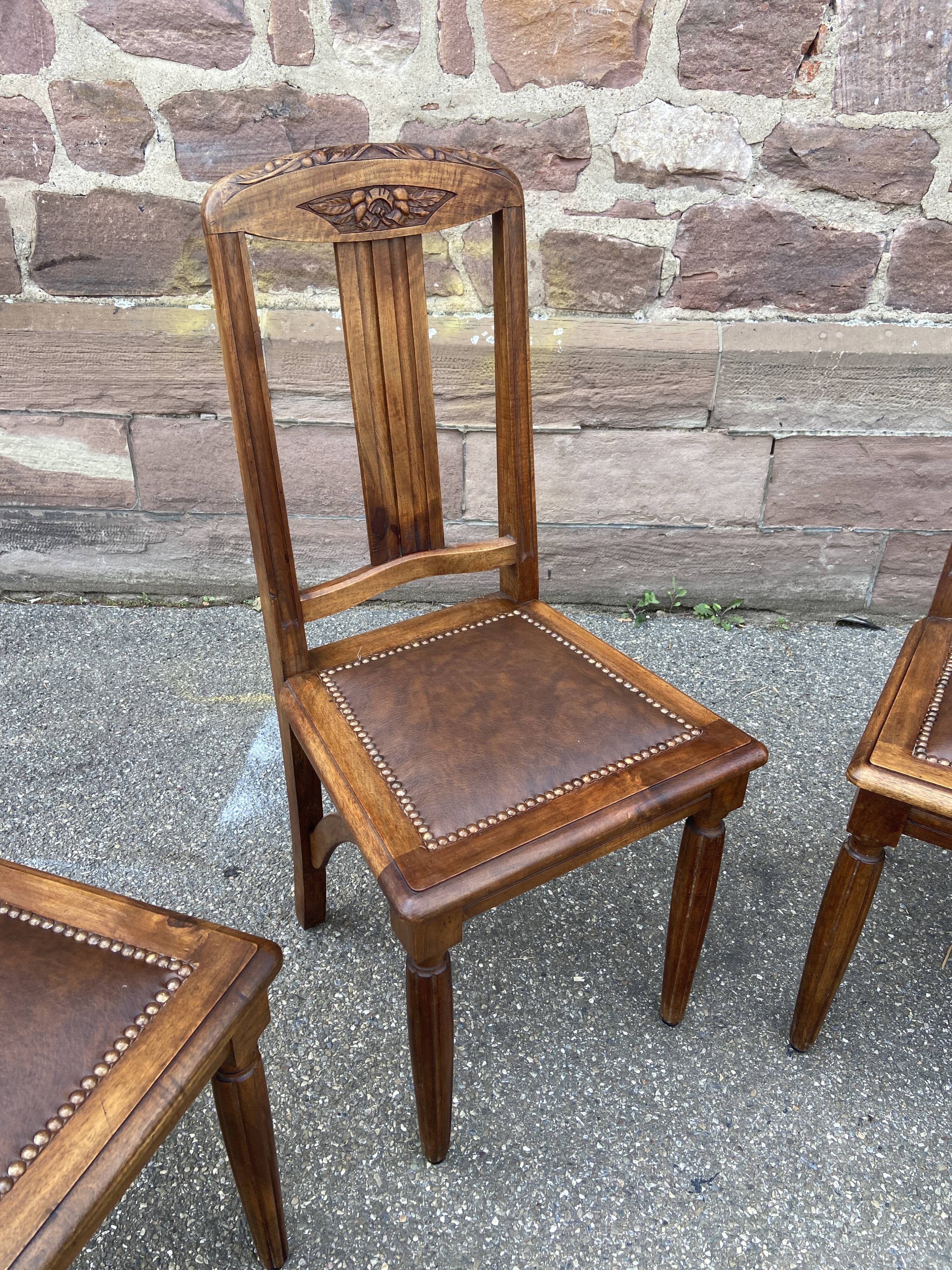 4 Art Deco dining chairs