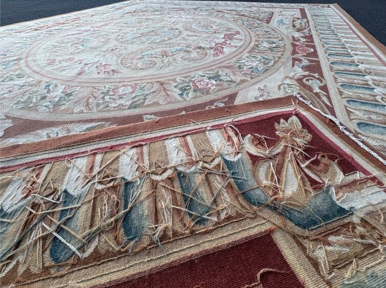 Aubusson style knotted rug 312x245 cm
