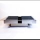 Vintage bar coffee table attributed to Willy Rizzo for Cidue, 1970s.