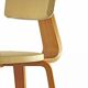 Vintage set of two Cor Alons chairs – bent plywood & blue and cream skai upholstery – 1950s Dutch design