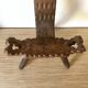 Vintage Spanish tripod chair in carved wood