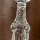 Large religious candlestick in old crystal, Virgin Mary, 1910