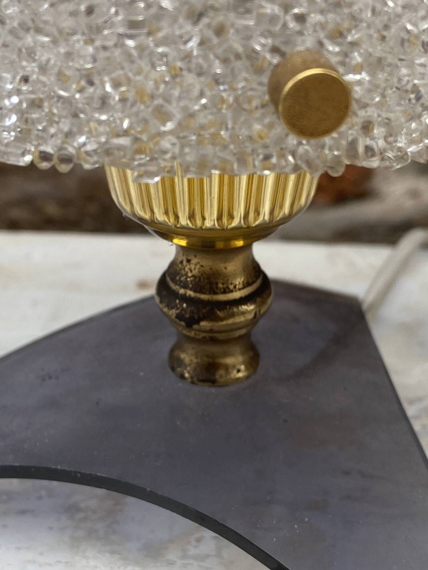 Pair of vintage bedside lamps 1960 design french light vintage perspex plexiglass