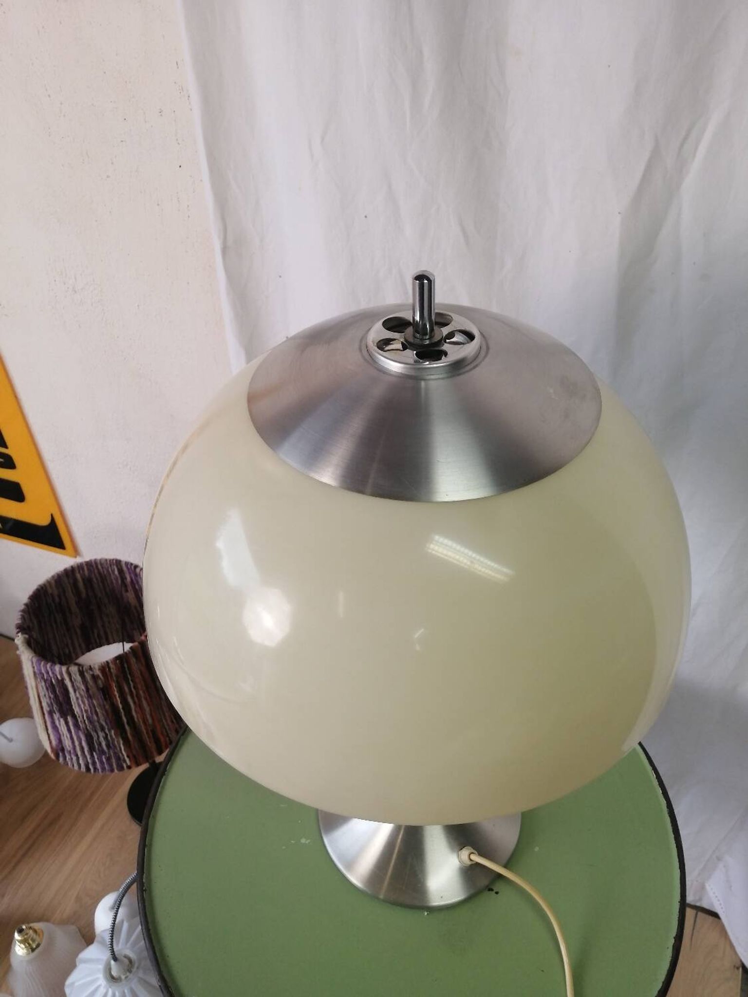 Vintage chrome mushroom design lamp LUM