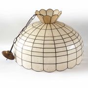 Giant mother-of-pearl mica pendant light