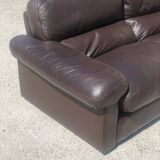 Pair of leather sofas model "Petronio" by Tito Agnoli for Poltrona Frau 1970