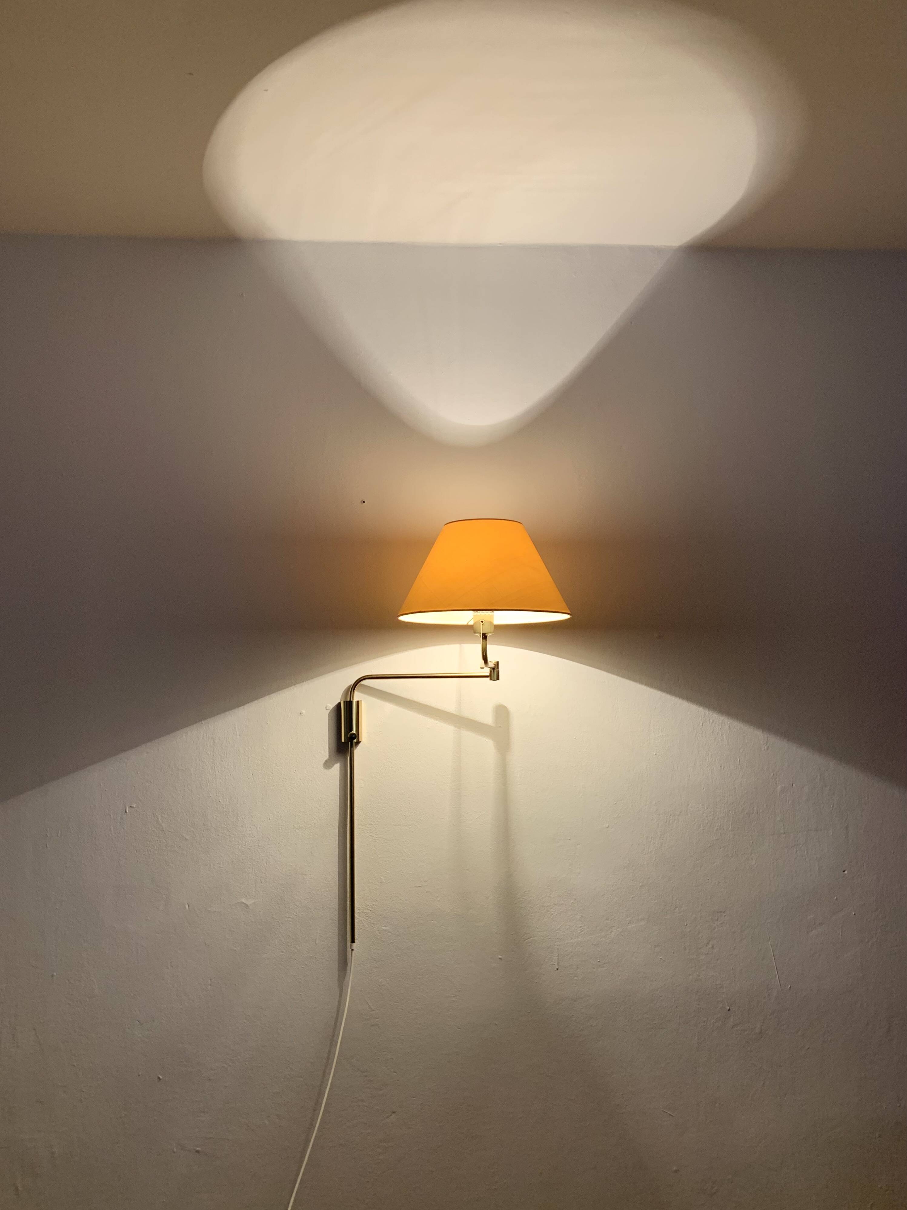 1970s Brass Lesan Wall Lamp by Florian Schulz