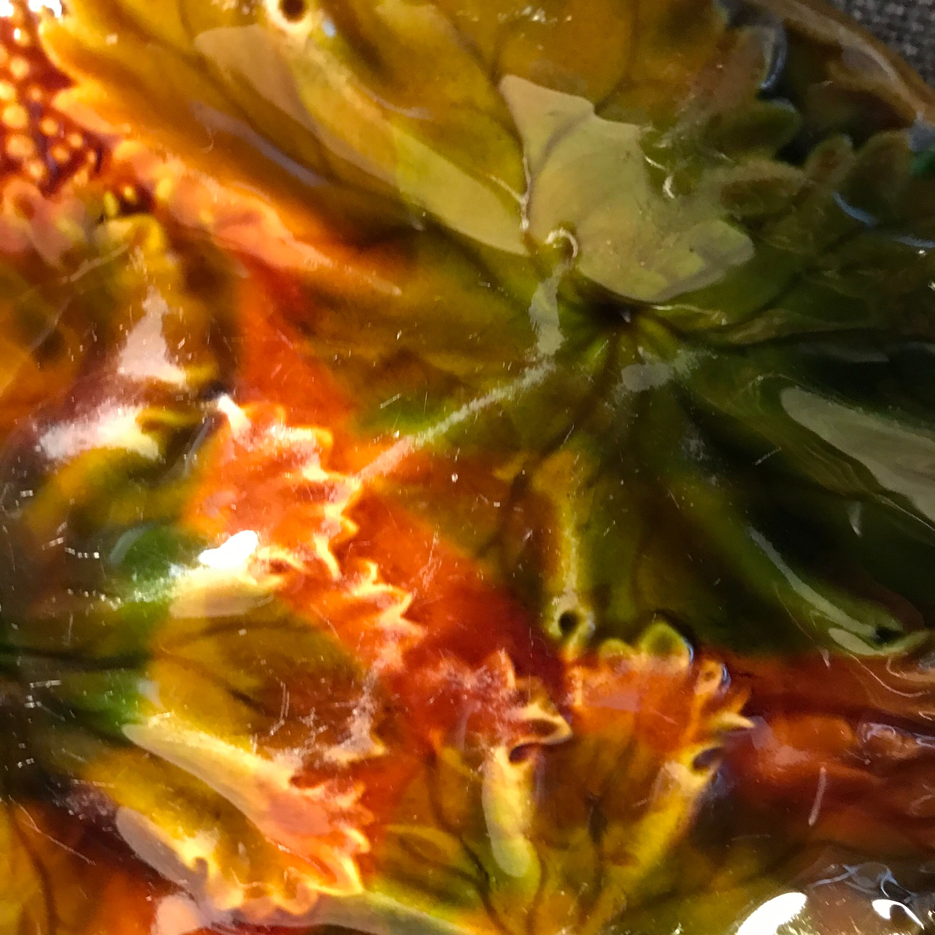 4 assiettes à dessert vintage a décor automnal