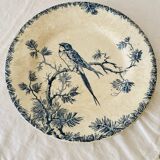 Antique opaque porcelain plates from Gien, Provençal model