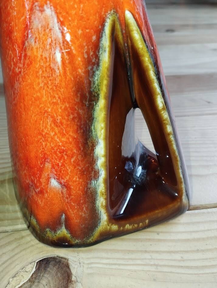 Pichet Vallauris – Free form – Red and green enamel – 1960s–70s – Vintage