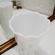 Pure white opaline vase