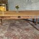 Large authentic farmhouse table made of solid French oak.