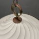 Italian Black and White Light Pendant in Murano Glass