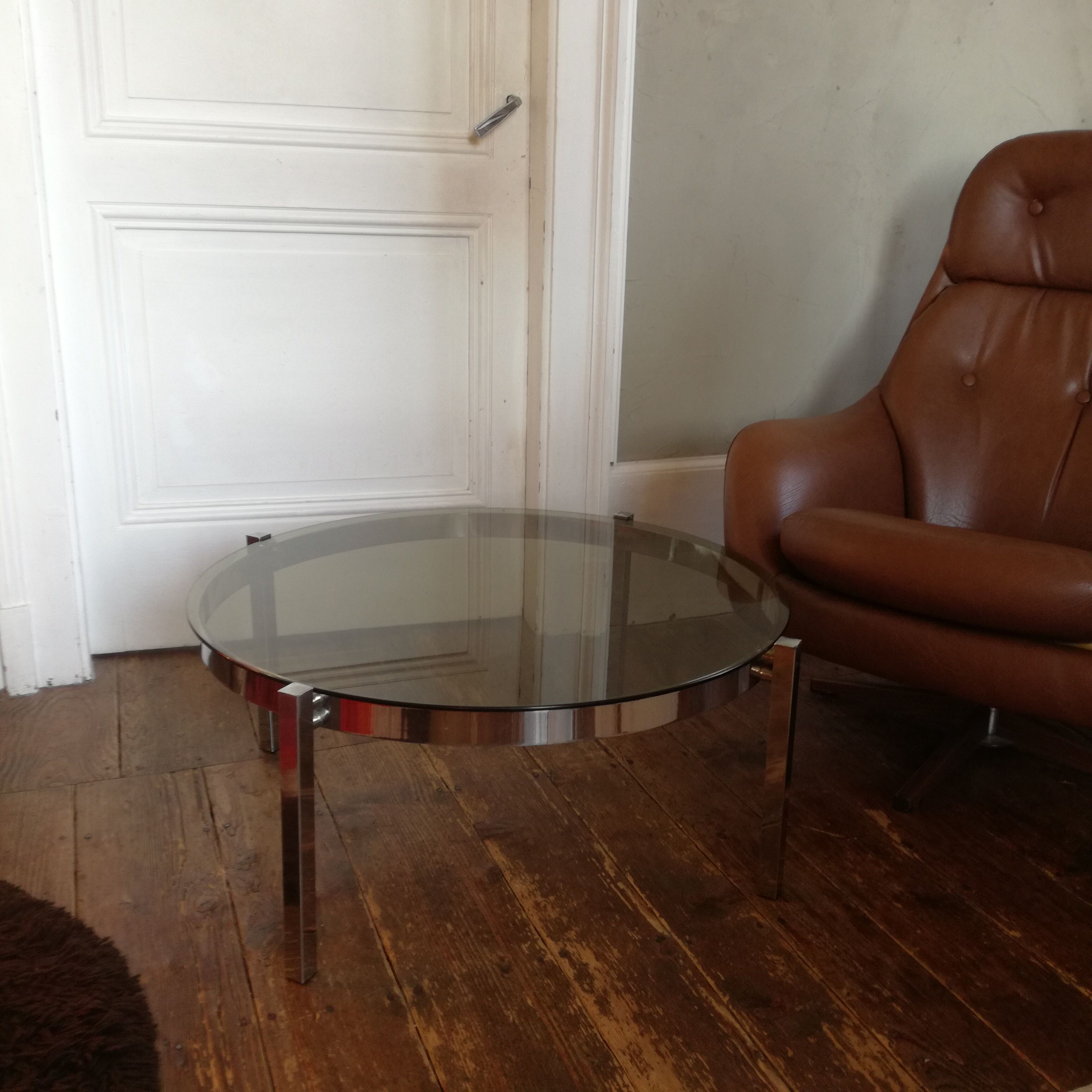 Glass coffee table