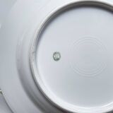 5 deep plates in white and gold Limoges porcelain