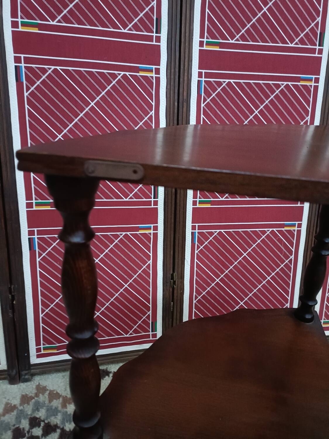 Vintage corner shelving unit