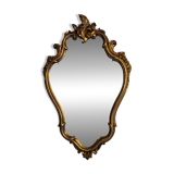 Miroir en bois d'or à  l or,style Louis 15