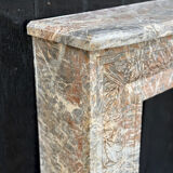 Louis XVI style fireplace in grey Ardennes marble, circa 1900.