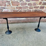 Café table bistro vintage brasserie 1890-1910 cast iron & fir